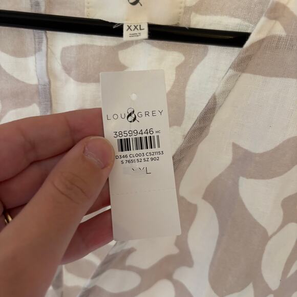 Loft Lou & Grey NWT Jungle Linen Cotton Wide Leg Crop Pant & Tie Front Tank XXL - Picture 7 of 15